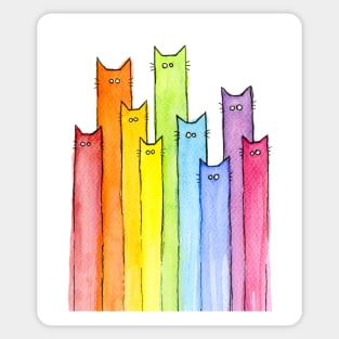 Rainbow of Cats Sticker